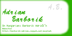 adrian barborik business card